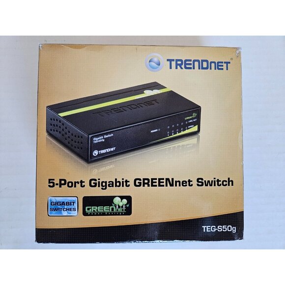 TRENDnet 5-Port Gigabit GREENnet Switch, (TEG-S50g) - Picture 1 of 6